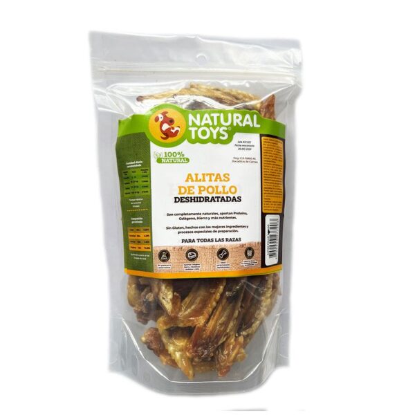 Snack Para Perro Natural Toys Alitas De Pollo Naturales x200g