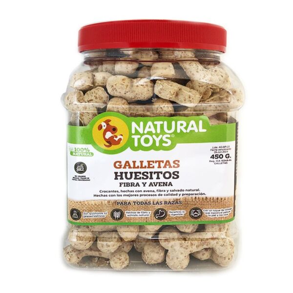 Snack Para Perro Natural Toys Galletas De Avena Fibra x450g