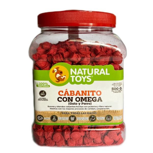 Snack Para Gato Natural Toys Cabanitos Naturales Omega x500g