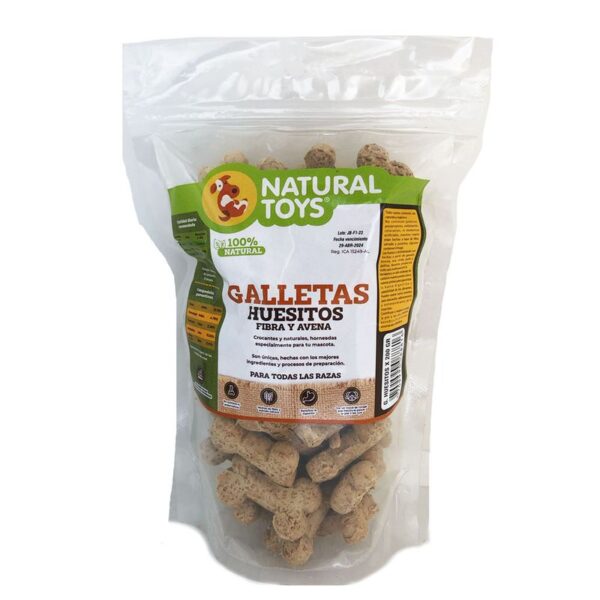 Snack Para Perro Natural Toys Galletas De Avena Fibra x200g