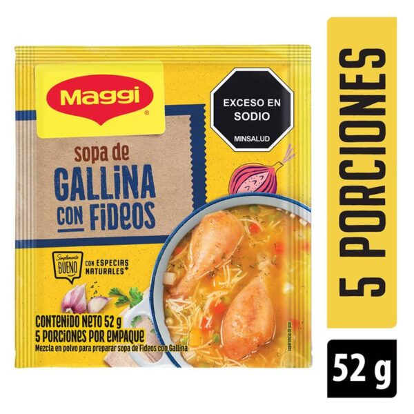 Sopa Maggi Gallina Con Fideos x52G