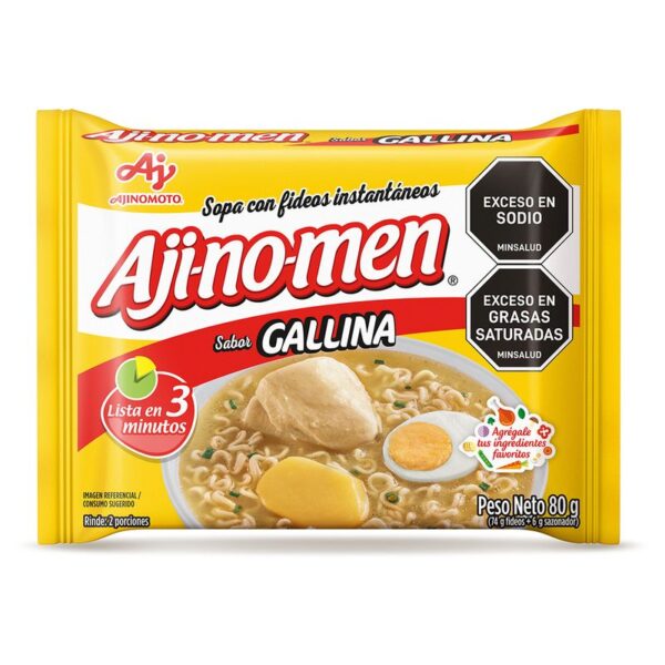 Sopa Ajinomen instantánea fideos gallina x80g