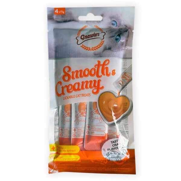 Snack para gatos smooth creamy cangrejo x60g Gnawlers