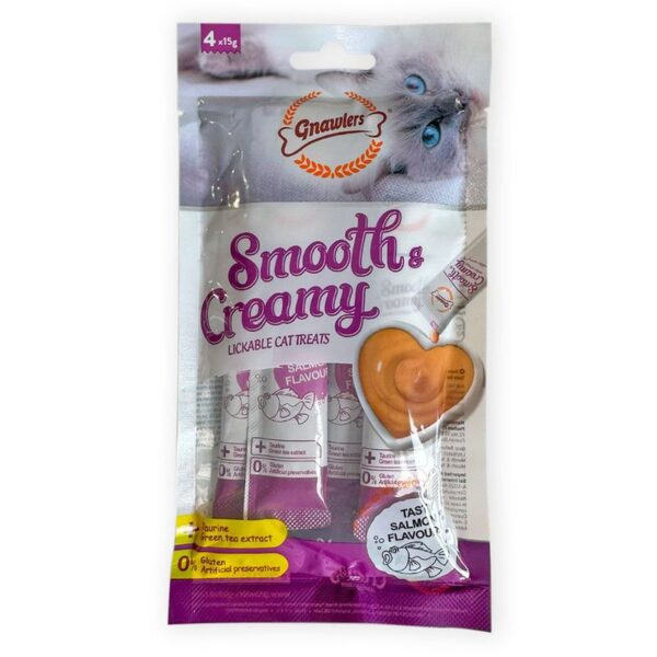 Snack para gatos smooth creamy salmón x60g Gnawlers