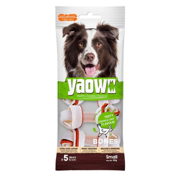 Snack para perro Bone todas las etapas pollo x60g/5unid. Yaowo