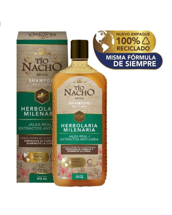Shampoo Tío Nacho Prevención Caída Herbolaria 415 Ml