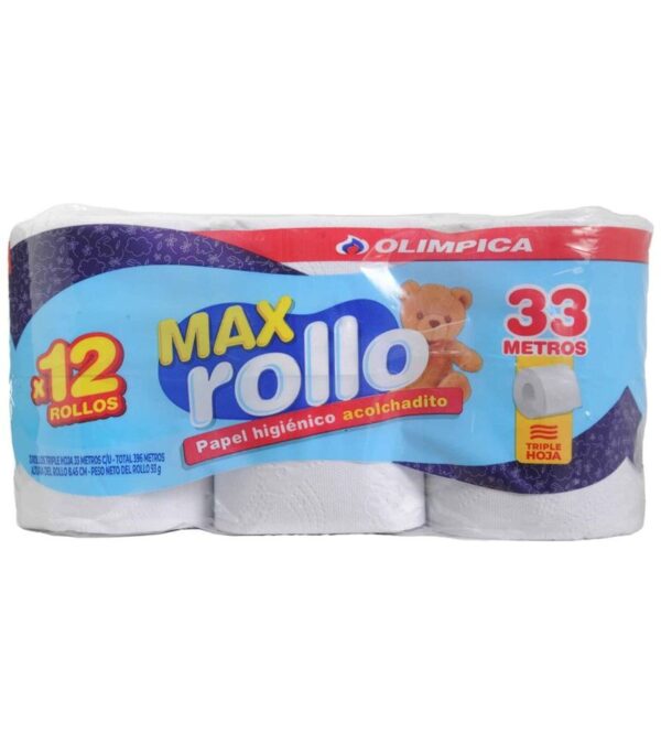 Papel Higiénico Olimpica Triple Hoja 33 Mts X12 Unds