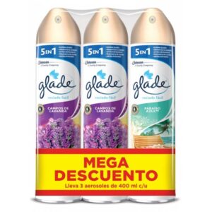 Ambientador Aerosol 3 Und 1200ml Glade