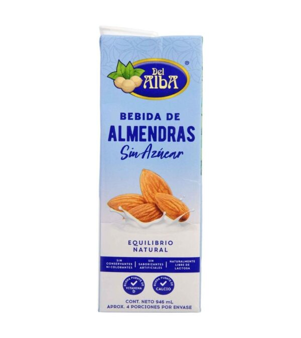 Bebida Del Alba Almendras Sin Azúcar 946 Ml