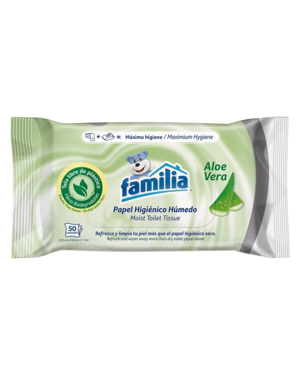 Papel Higiénico Húmedo Familia Aloe Vera X50 Unds