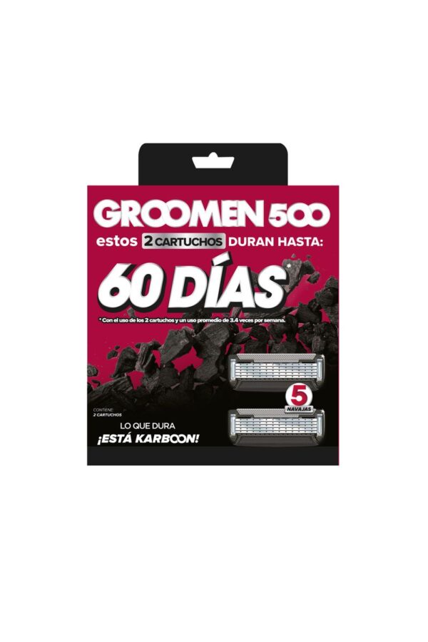 Cartuchos De Afeitar Groomen 500 X2 Unds