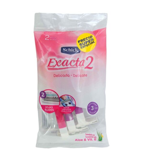 Máquina De Afeitar Schick Exacta Delicada X3 Unds