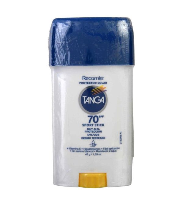 Bloqueador Tanga Facial Corporal Spf 70 Barra 45 G