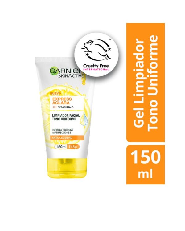 Limpiador Facial Garnier Express Aclara Vitamina C 150 Ml