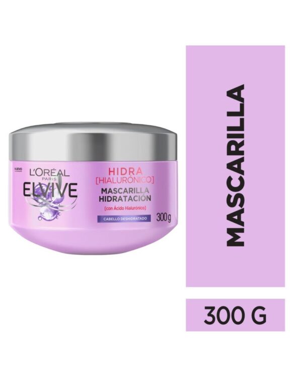 Tratamiento Mascarilla Hidratacion Hidra Hialuronico 300 Gr  Elvive
