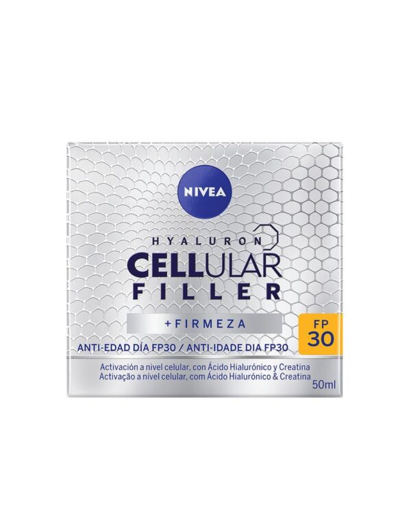 Crema Facial Antiedad Nivea Cellular Filler + Reafirmante Cuidado De Día Con Ácido Hialurónico 50 Ml