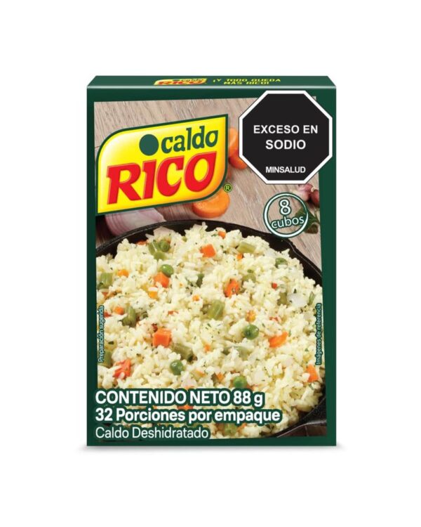 Caldo RICO Deshidratado Con Verduras 8 Cubos X 88g