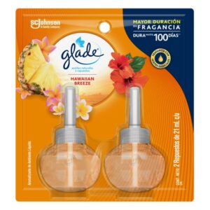 Ambientador Aceites Naturales 2 Repuestos 42ml Glade  Hawaiian Breeze