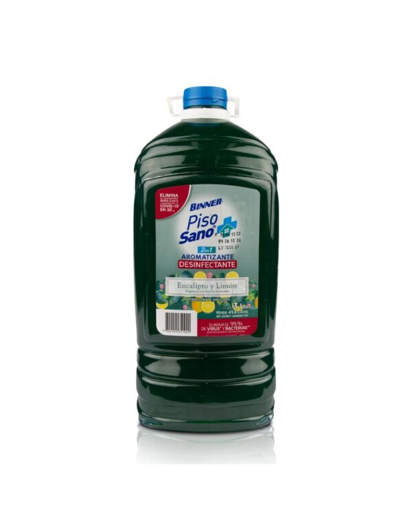Limpiador Aromatizante Desinfectante 2 En 1 BINNER Piso Sano Eucalipto/Limón 3Lt
