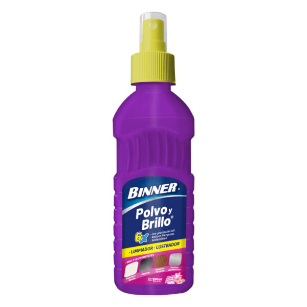 Limpiador Polvo Y Brillo BINNER Para Multisuperficies Flores Primavera 250ml