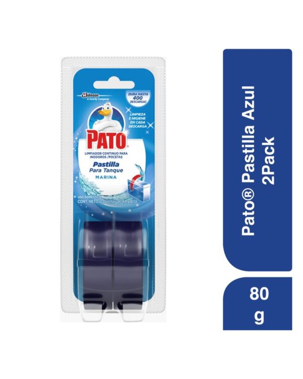Limpiador Inodoro Pato Tanque Pastilla Marina 2 Pack 80 Gr