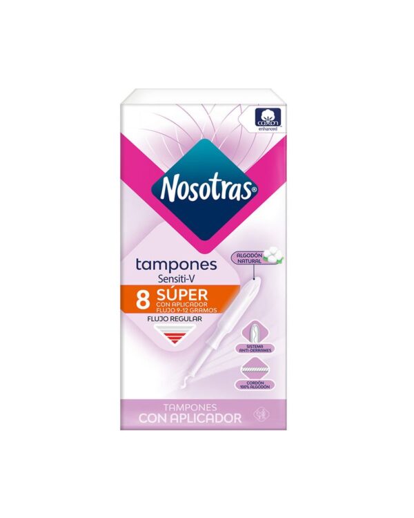 Tampón Nosotras Con Aplicador Súper Sensitive 10X8 Unds