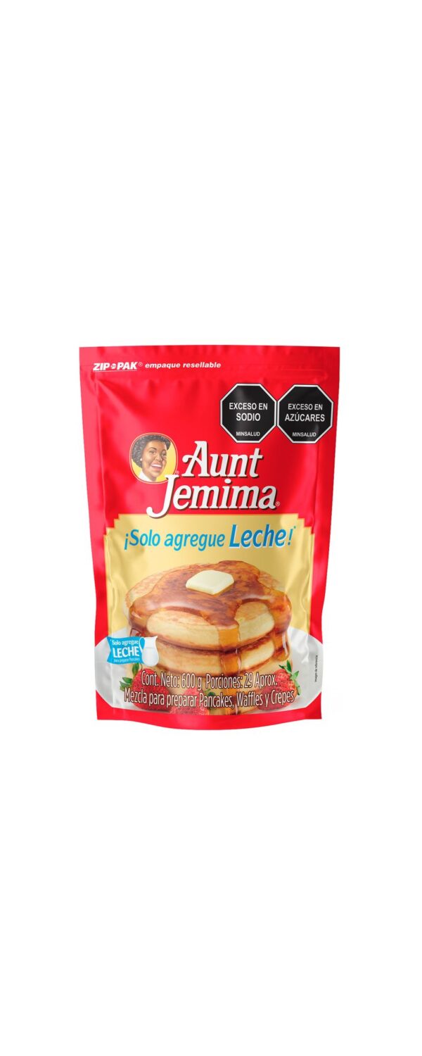 Pancake Aunt Jemima Solo Leche DP Zipper 600 G X24 Unds