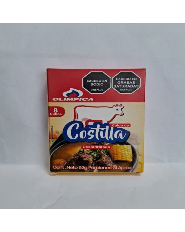 Caldo Olimpica Costilla 92 G X8 Unds