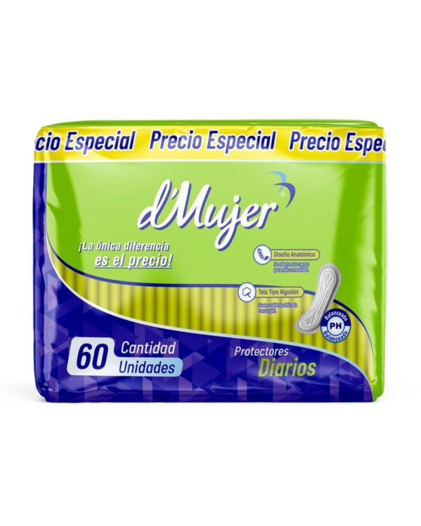 Protector Diario D'Mujer Anatómico X60 Unds