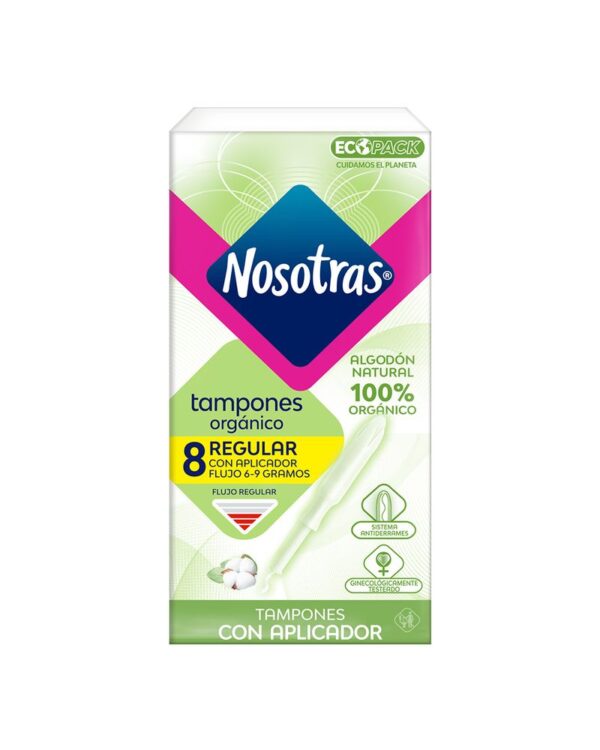 Tampón Nosotras Aplicador Orgánico Regular X8 Unds