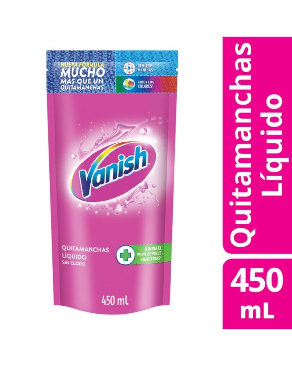 Vanish Quita Manchas Liquido Rosa 450 Ml