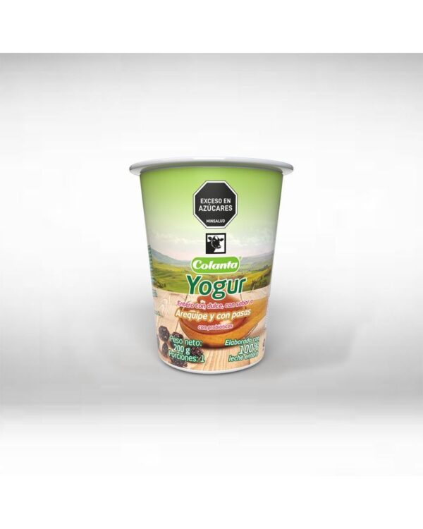 Yogurt Colanta Arequipe Con Pasas 200 G
