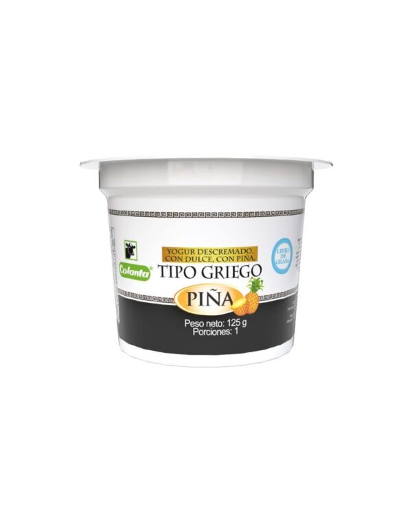 Yogurt Colanta Griego Descremado Piña 125 G