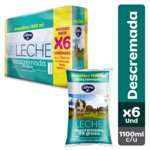 Leche Descremada 11 Lt X6 Unds Alpina  Uht