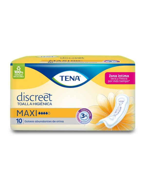 Toalla Higienica Tena Discreet Maxi X 10 Unds