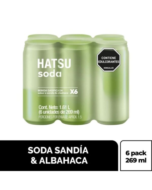 Soda Hatsu Sandía & Albahaca 269 Ml X6 Unds