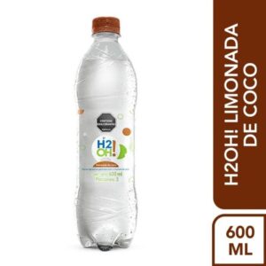 Agua Saborizada Con Gas Limonada Coco 600 Ml  H2oh