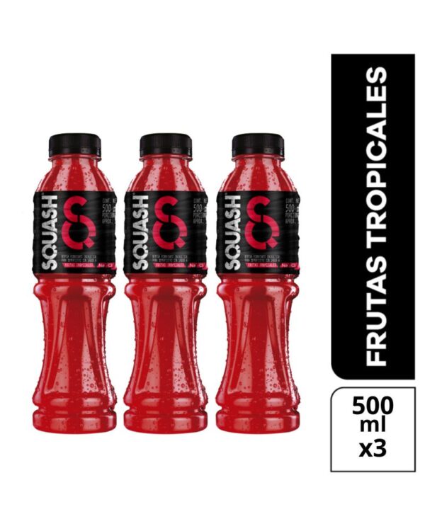 Bebida Hidratante Squash Frutos Tropicales 500 Ml X3 Unds