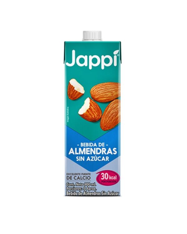 Bebida Jappi Almendras Sin Azúcar 900 Ml