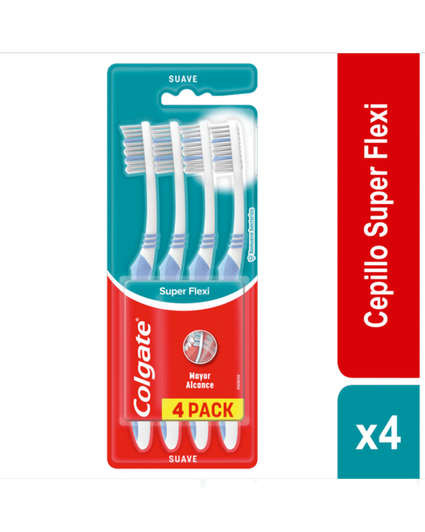 Cepillo  De Dientes Super Flexi Suave X4 Unds  Colgate