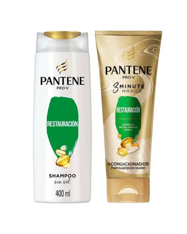 Shampoo Pantene Pro V Restauración 400 Ml + Acondicionador 3 Minute Miracle Restauración 170 Ml