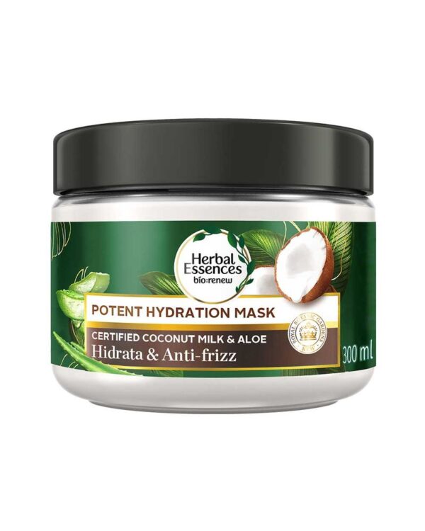 Mascarilla Intensiva Herbal Essences Tratamiento Capilar Leche De Coco Y Aloe X300 Ml