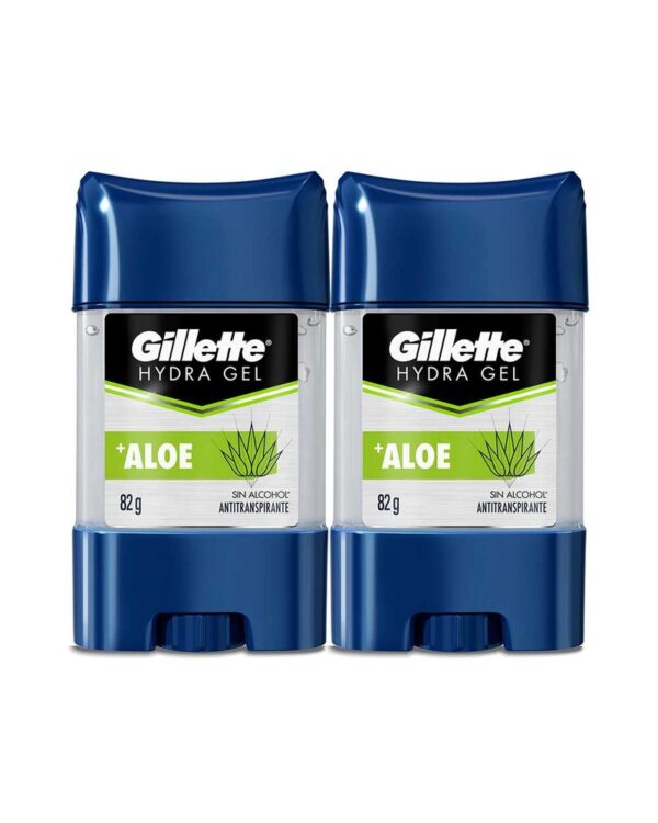 Desodorante Antitranspirante Gillette Hydra Aloe Gel 82 G X2 Unds