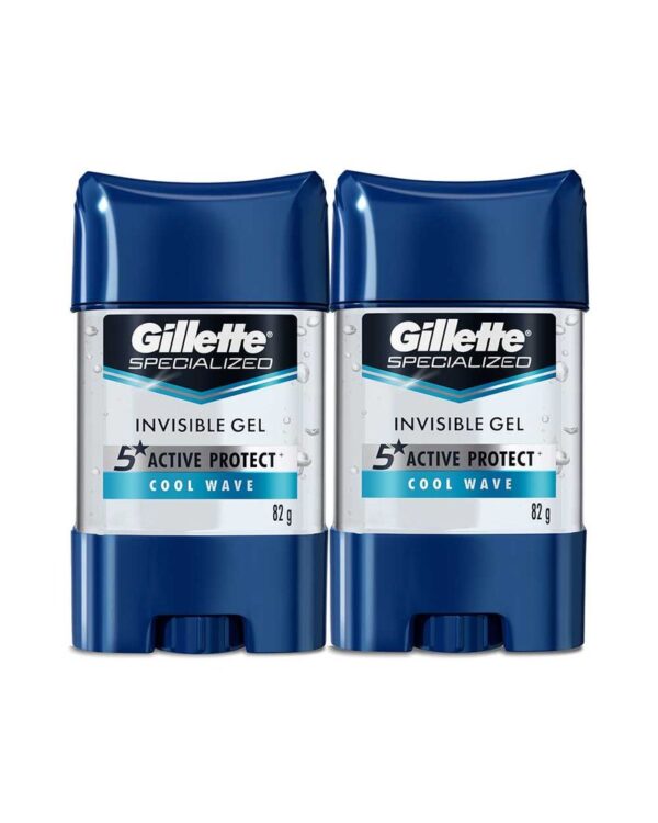 Desodorante Antitranspirante Gillette Specialized Cool Wave Gel 82 G 2 Unds