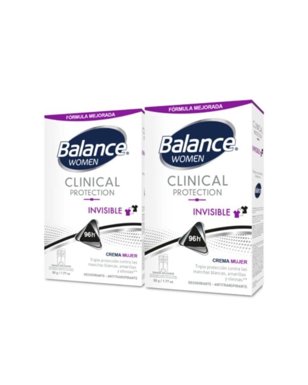 Desodorante Balance Crema Clinical Invisible Hombre 2 X 50 Gr