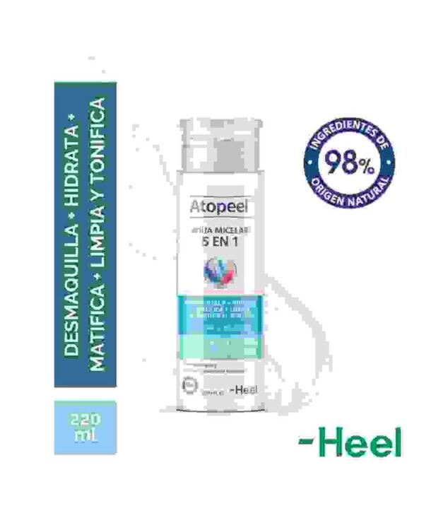 ATOPEEL AGUA MICELAR 5 EN 1 FRASCO X 220 ML