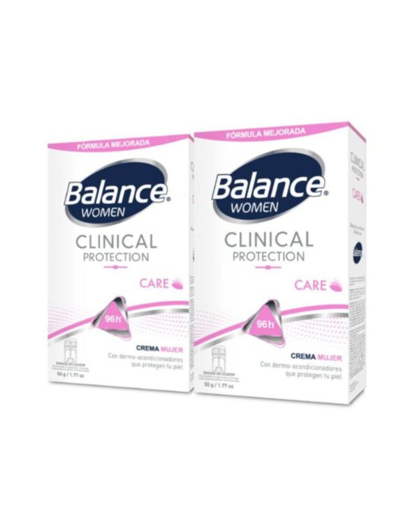 Desodorante Balance Crema Clinical Care Mujer 2x50 Gr