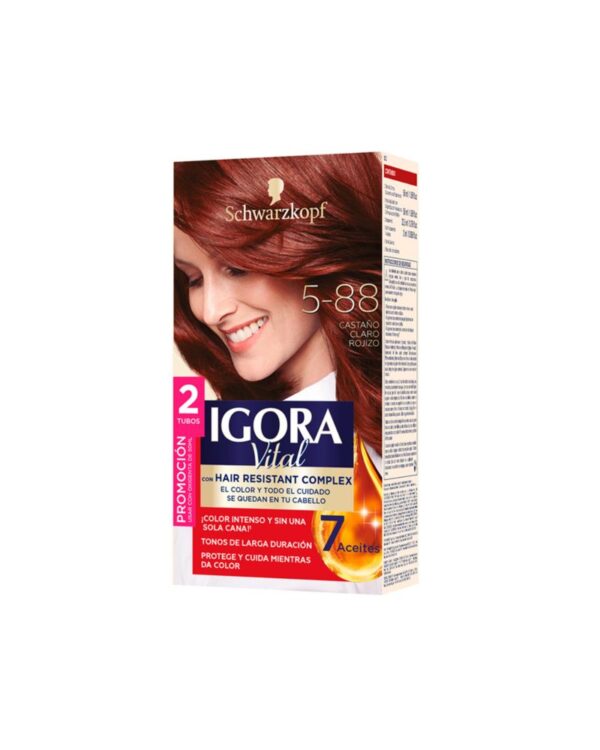 Tinte Igora Vital 5-88 Castaño Claro Rojizo