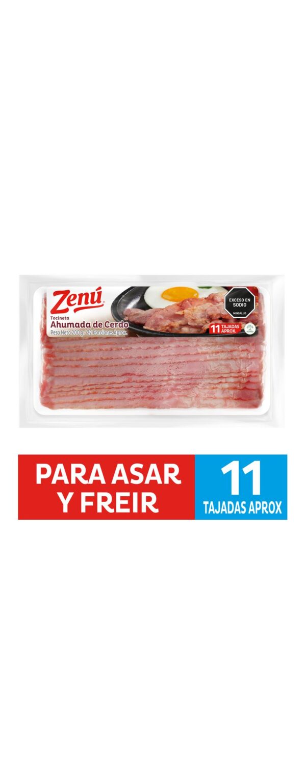 Tocineta Zenú Cerdo Ahumada 200 G X10 Unds