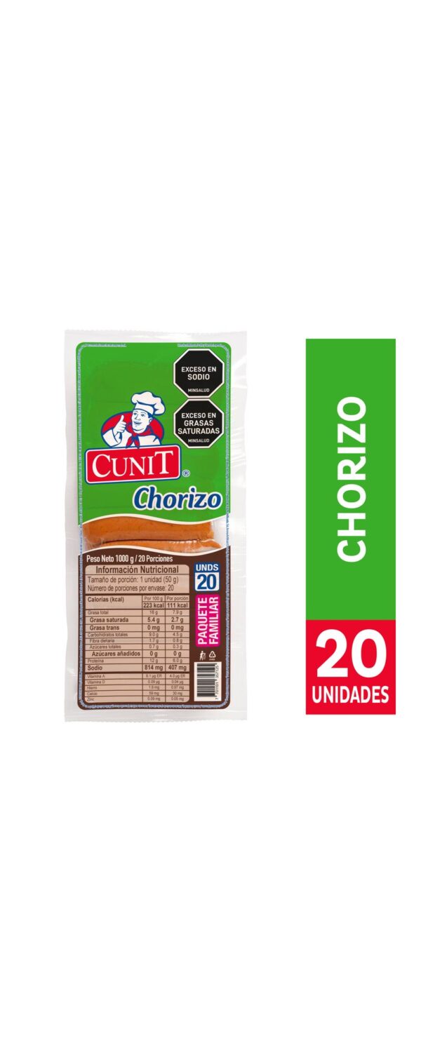 Chorizo Cunit Paquete Familiar 1000 G X20 Unds